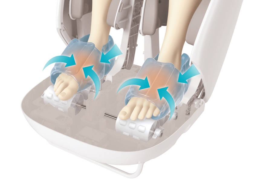 足全体を包み込む「エアーバッグ」